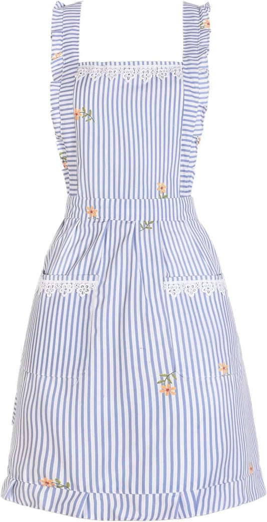 Aoomzoon Cute Aprons for Women with Pockets for Cooking Kitchen Gifts
