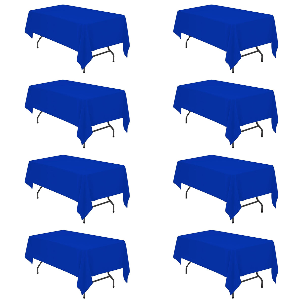BRILLMAX 6 Pack Ivory Tablecloths 60x102 Inch for 6ft Rectangle Tables