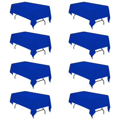 BRILLMAX 6 Pack Ivory Tablecloths 60x102 Inch for 6ft Rectangle Tables