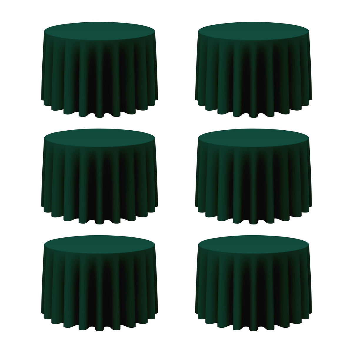 BRILLMAX 6 Pack Navy Blue Round Tablecloths 120 Inch for 60" Tables