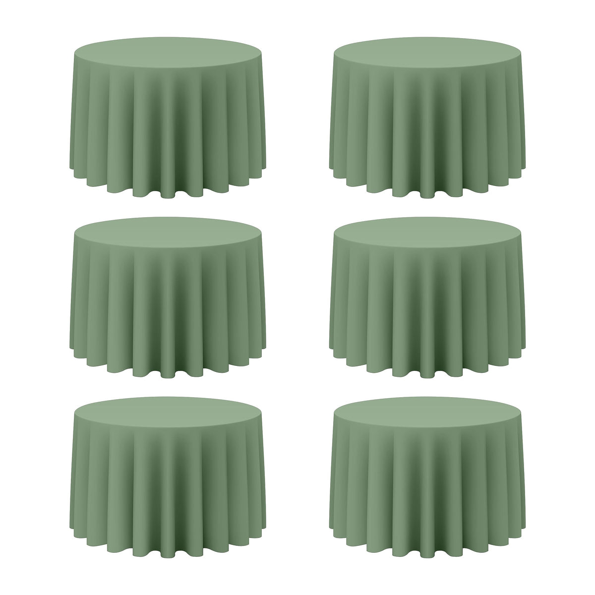 BRILLMAX 6 Pack Navy Blue Round Tablecloths 120 Inch for 60" Tables
