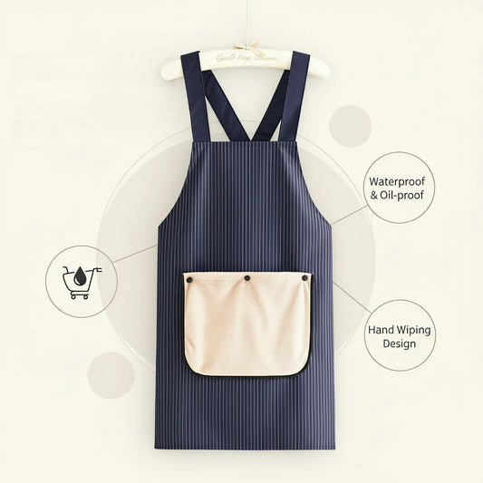 Unisex Lightweight Durable Breathable Bib Apron with Pockets, Cross-Back Adjustable Secure Fit, Built-in Towel, Machine Washable Camp Kitchen Apron for Cooking, Grilling, Hand Gardening