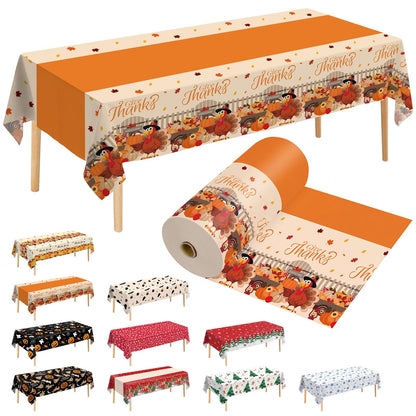 54 Inch X 300 Feet Plastic Table Cover Roll Premium Disposable Plastic Tablecloth for All Type/Shape Tables | Picnic, Party, Banquet, Birthdays, Weddings (Blue, 54 Inch X 300 Feet)