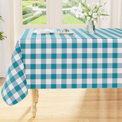 Smiry Picnic Table Cloth, Vinyl Tablecloths with Flannel Backing, 60"x84"