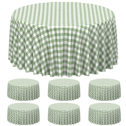 3 Pcs Sage Green Gingham Tablecloths, Checkered Table Covers 54 x 108 Inch
