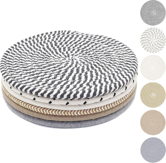 8 Inch Trivets for Hot Dishes, Hot Pots and Pans, 6 Pcs