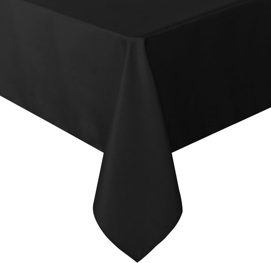 sancua Rectangle Tablecloth, 60 x 84 Inch, Black