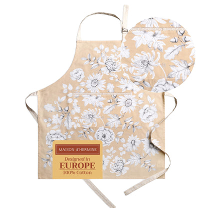 Maison d' Hermine Aprons for women with Pocket 100% Cotton (27.50"x31.50")