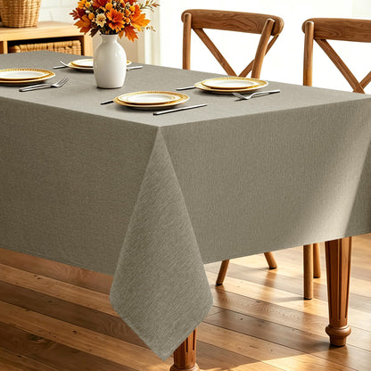 Decorelia Linen Textured Fall Tablecloth Rectangular Burnt Orange, 52"x70"
