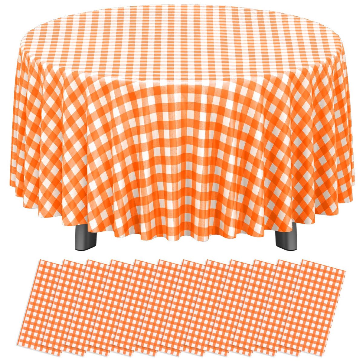 3 Pcs Sage Green Gingham Tablecloths, Checkered Table Covers 54 x 108 Inch