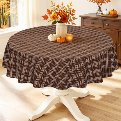 Smiry Picnic Table Cloth, Vinyl Tablecloths with Flannel Backing, 60"x84"