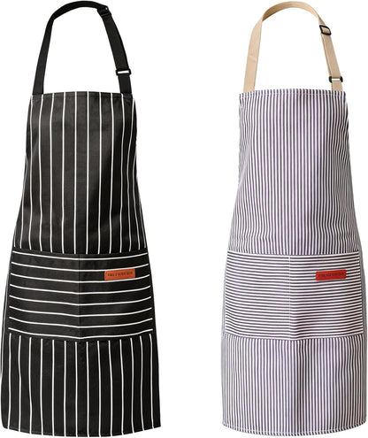 Adjustable Kitchen Aprons, Unisex, 2 Pack
