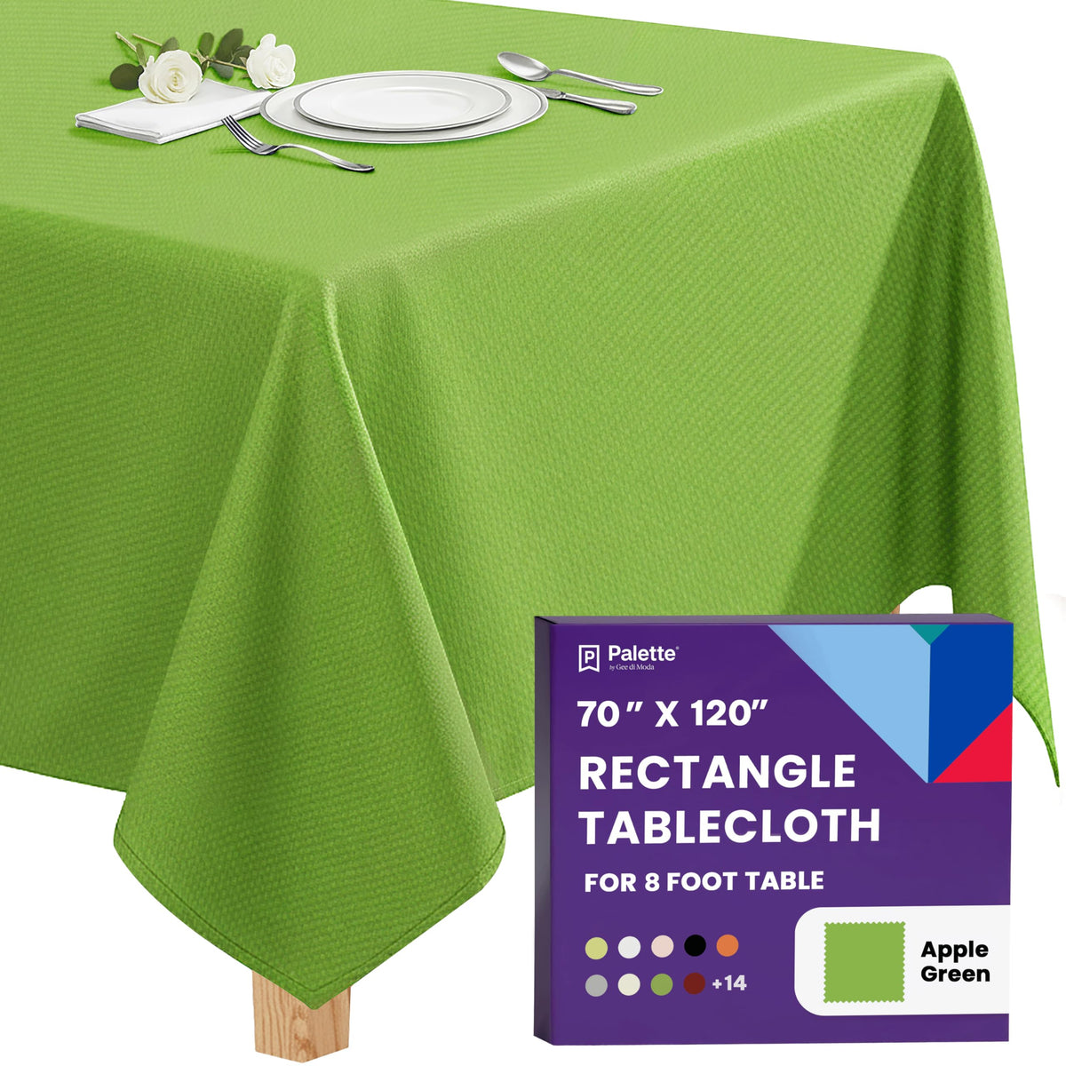 Gee Di Moda Rectangle Tablecloth - 70 x 120 Inch Navy Blue Table Cloth for 6 or 8 Foot Rectangle Tables - Heavy Duty Washable Fabric - for Holiday Party, Dinner, Weddings, Baby Shower & Events