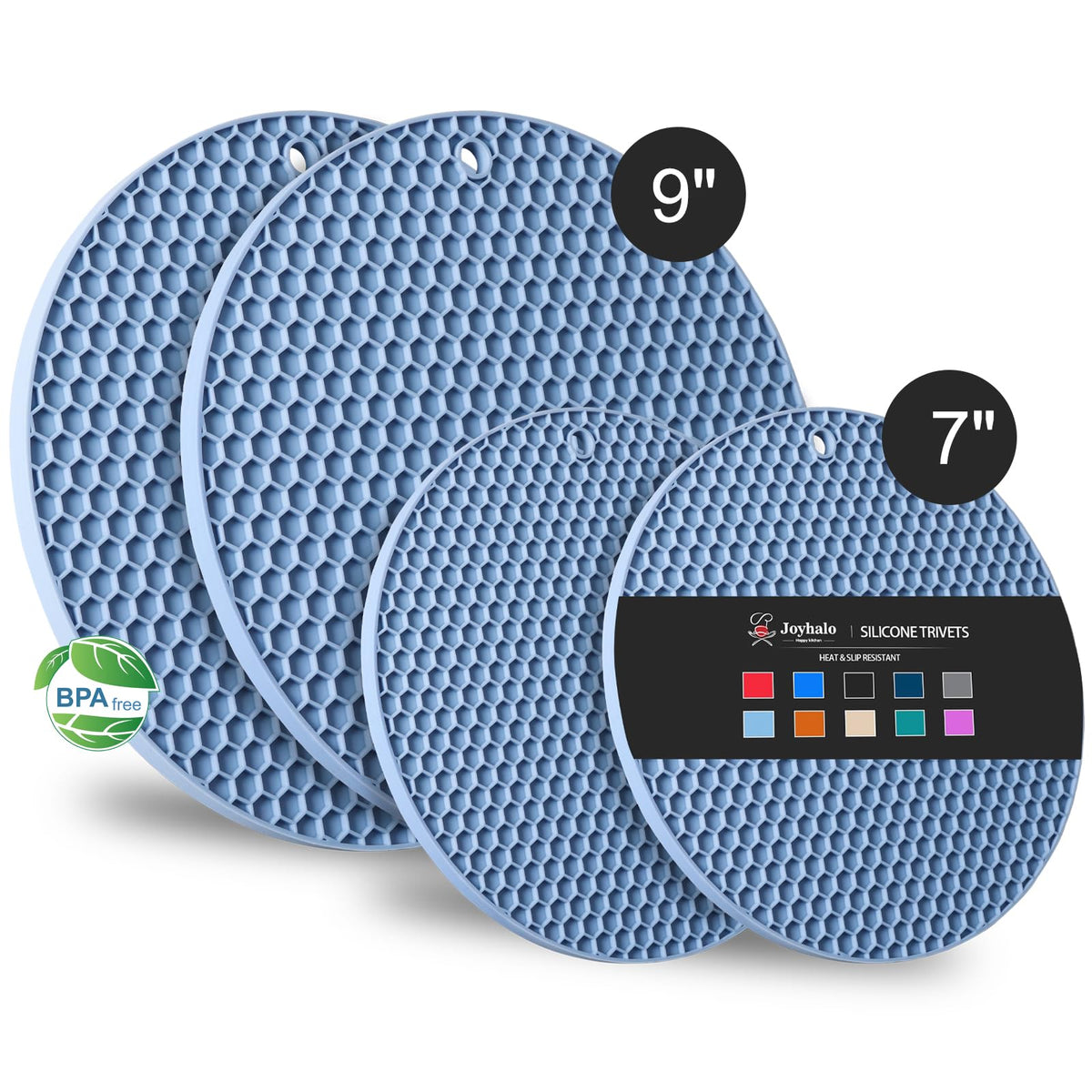 Joyhalo 4 Pack Trivets for Hot Dishes