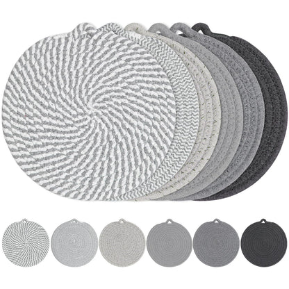 7" Trivets for Hot Dishes, 6 Pack Trivets for Hot Pots and Pans