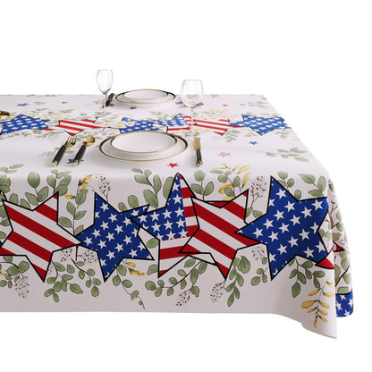 Rectangle Table Cloth,100% Waterproof Tablecloth Oil Proof Spill Proof Vinyl Table Cloth, Wipe Clean Plastic Table Cover for Dining, Camping, Indoor and Outdoor 52" x 70",Leaves