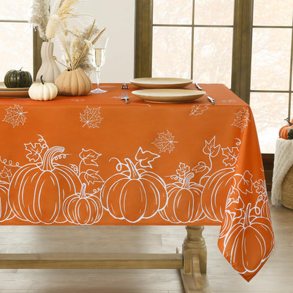 Softalker Fall Tablecloth Rectangle 60 x 84 Inch, Thanksgiving Home Decor