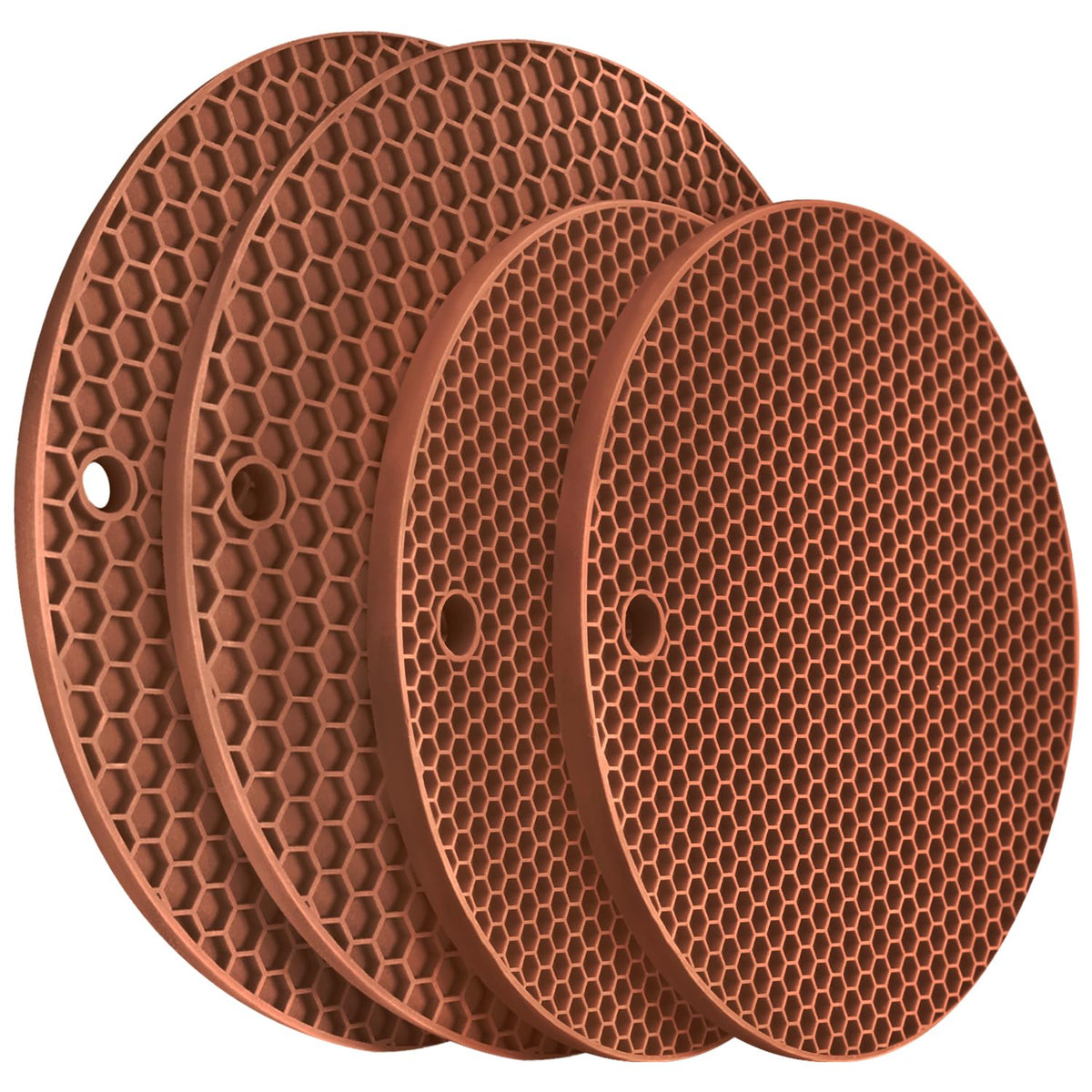6 Pack Silicone Trivet Mat, Silicone Trivets for Hot Pots and Pans, Multipurpose Non-Slip & Heat Resistant Silicone Hot Pad for Kitchen Counter