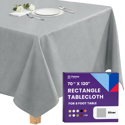 Gee Di Moda Rectangle Tablecloth - 70 x 120 Inch Navy Blue Table Cloth for 6 or 8 Foot Rectangle Tables - Heavy Duty Washable Fabric - for Holiday Party, Dinner, Weddings, Baby Shower & Events