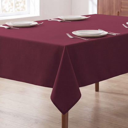 H.VERSAILTEX Linen Table Cloths Rectangle 60 x 84 Inch Premium Tablecloth Spill-Proof Waterproof Table Cover for Dining Buffet Feature Extra Soft and Thick Fabric Wrinkle Free, Natural