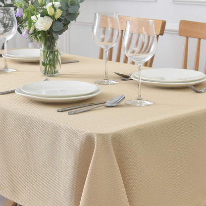 maxmill Rectangle Textured Tablecloth Waterproof Spillproof Wrinkle Free Table Cloth, Kitchen Dining Tabletop Decoration, Fabric Table Cover for Outdoor and Indoor Use, 52 x 70 Inch, Sage Green