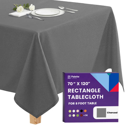 Gee Di Moda Rectangle Tablecloth - 70 x 120 Inch Navy Blue Table Cloth for 6 or 8 Foot Rectangle Tables - Heavy Duty Washable Fabric - for Holiday Party, Dinner, Weddings, Baby Shower & Events
