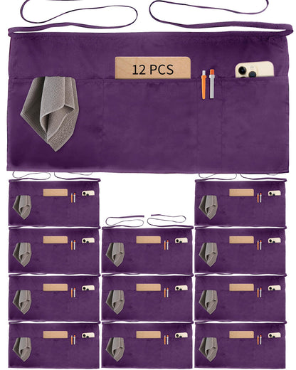 Xeoxarel Aprons with 4 Pockets (Available in 3 Pack / 7 Pack) 23.5'' X 11.5''