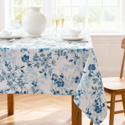 H.VERSAILTEX Linen Table Cloths Rectangle 60 x 84 Inch Premium Tablecloth Spill-Proof Waterproof Table Cover for Dining Buffet Feature Extra Soft and Thick Fabric Wrinkle Free, Natural