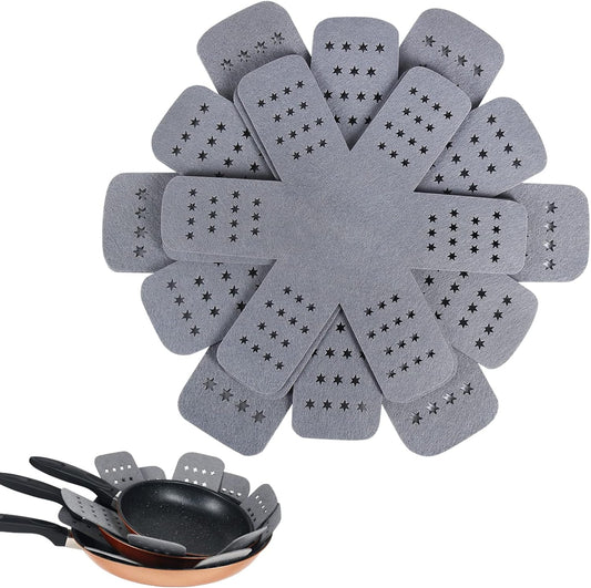 BYKITCHEN Felt Pot and Pan Protectors for Stacking, 3 Sizes, Separator Pads