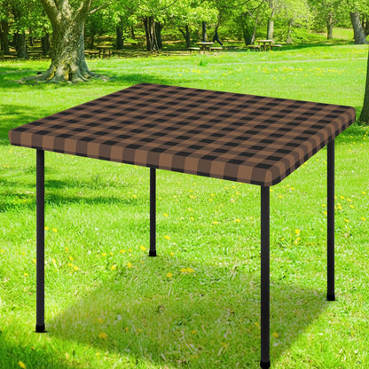 Smiry 6 Foot Picnic Table Cloth, Flannel Backed Fitted Vinyl tablecloths
