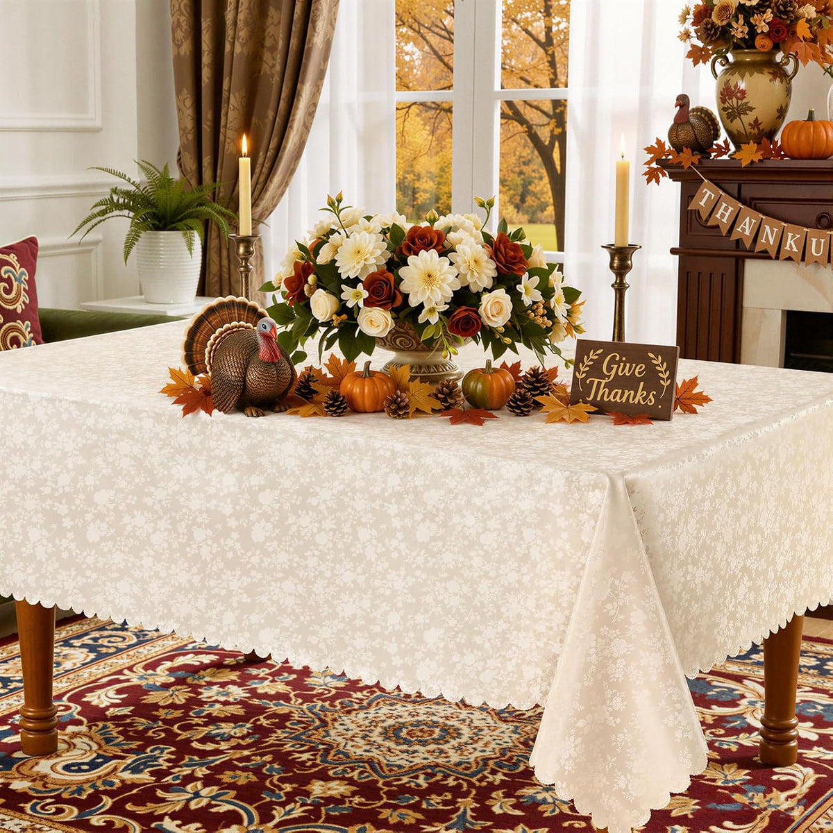Smiry Rectangle Waterproof Heavy Duty Vinyl Tablecloths, 60 x 84 Inch