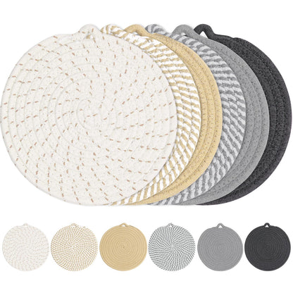 7" Trivets for Hot Dishes, 6 Pack Trivets for Hot Pots and Pans