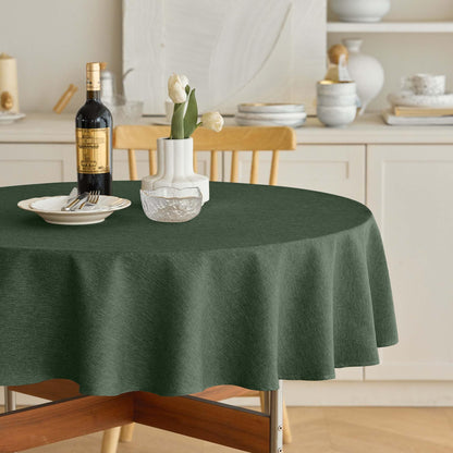 Decorelia Linen Textured Fall Tablecloth Rectangular Burnt Orange, 52"x70"