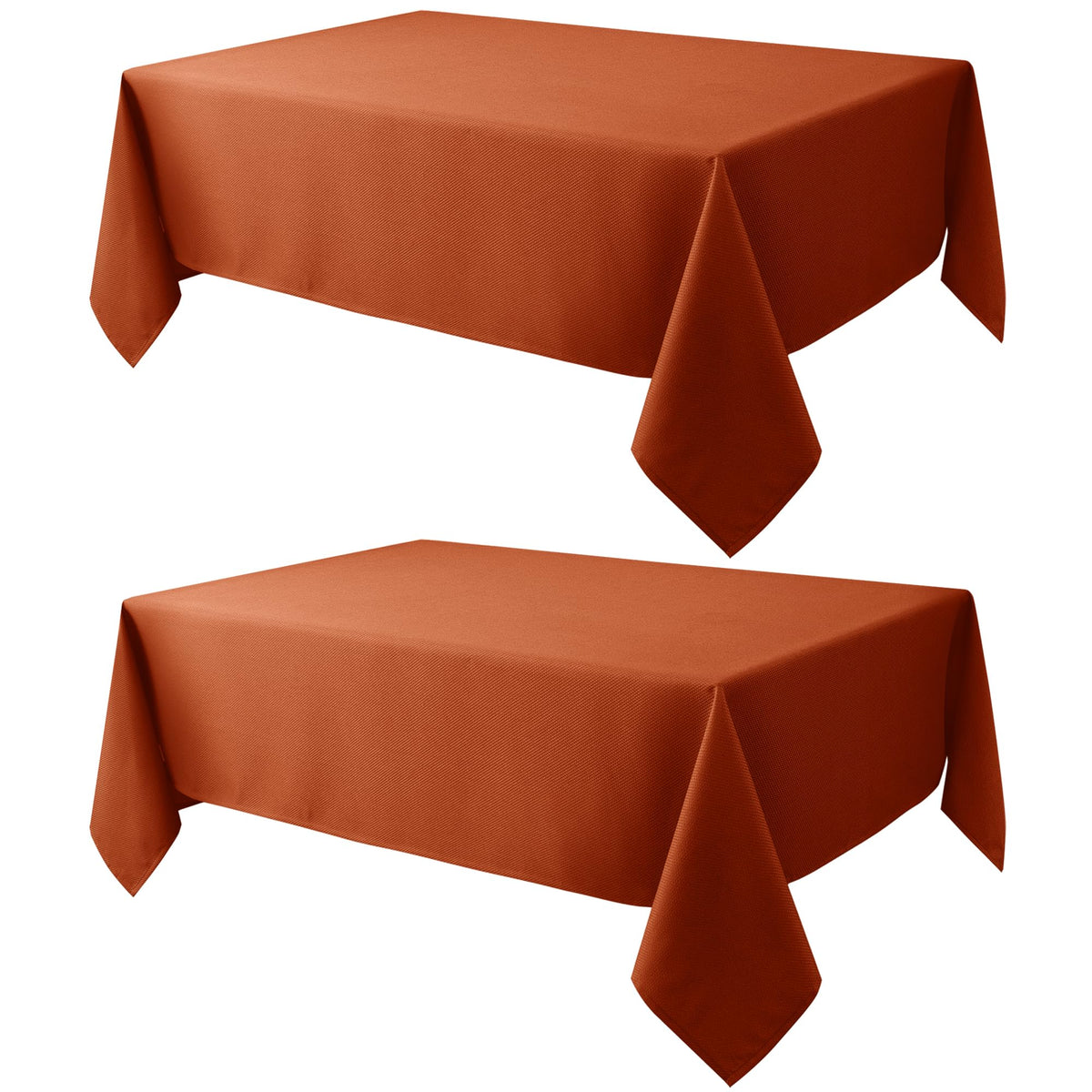 Textured Tablecloth Rectangle-Fabric Spillproof Table Cloth-Natural 60x108"