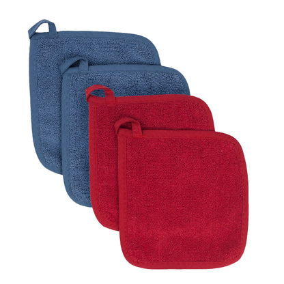 RITZ Terry Potholder & Hot Pad: Unparalleled Heat Resistant, Durable 100% Cotton – Ergonomically Designed for Optimal Grip – Easy-Care Machine Washable – 2-Pack, Graphite