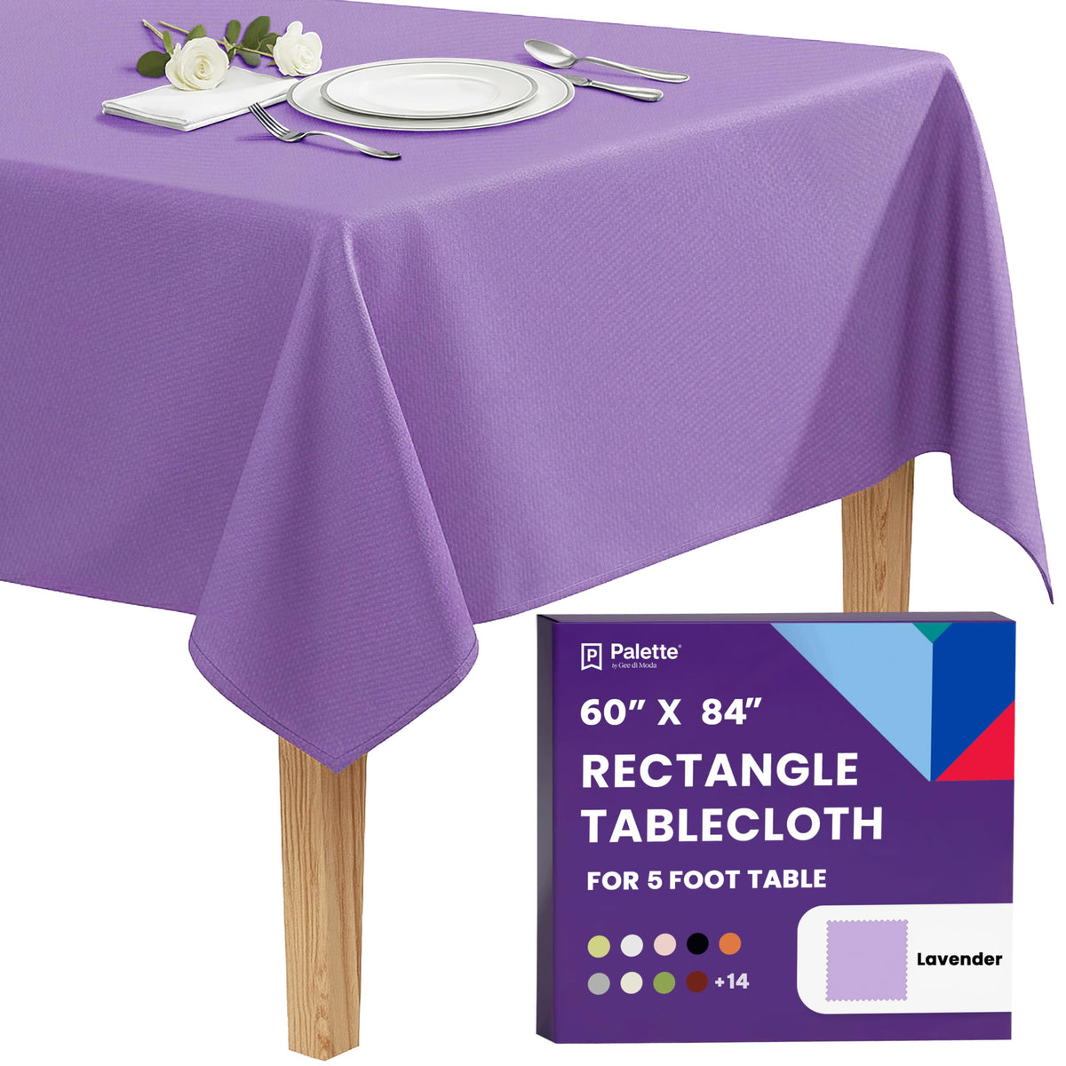 Gee Di Moda Rectangle Tablecloth - 70 x 120 Inch Navy Blue Table Cloth for 6 or 8 Foot Rectangle Tables - Heavy Duty Washable Fabric - for Holiday Party, Dinner, Weddings, Baby Shower & Events