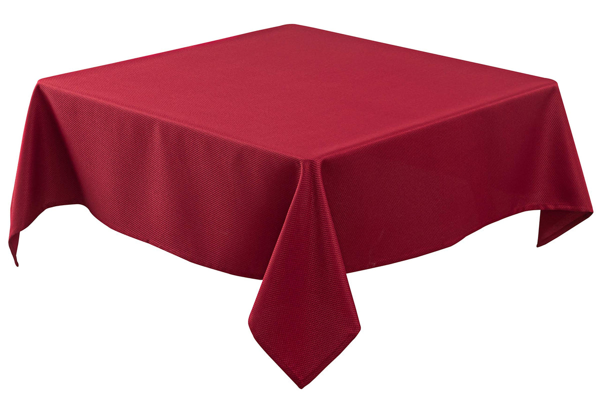 Textured Tablecloth Rectangle-Fabric Spillproof Table Cloth-Natural 60x108"