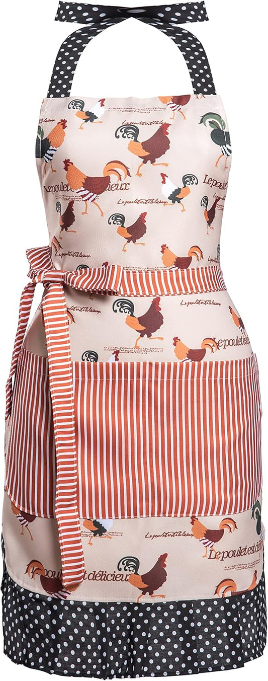 Women Kitchen Apron with Pockets for Cooking, Baking,Gardening