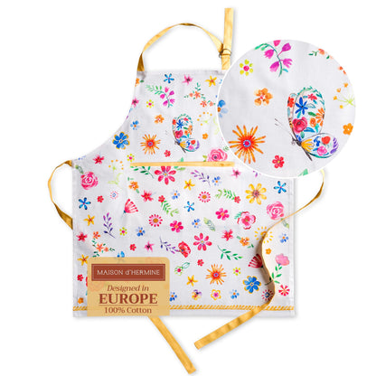 Maison d' Hermine Aprons for women with Pocket 100% Cotton (27.50"x31.50")
