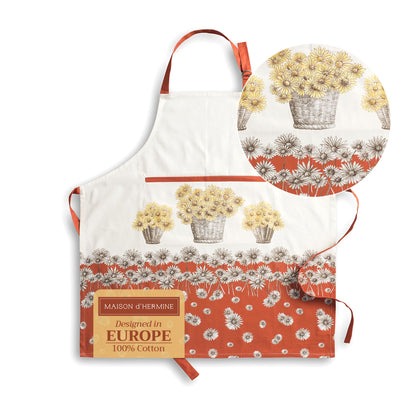Maison d' Hermine Aprons for women with Pocket 100% Cotton (27.50"x31.50")