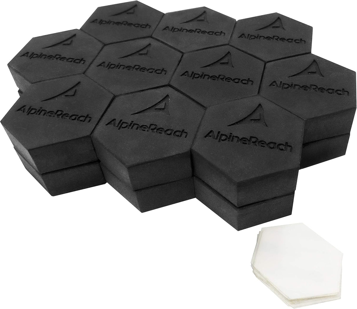 AlpineReach Extra Heavy Duty Pot Feet Risers 20 Pack Hexagons & Adhesive Pads - Protect Healthy Plants - Strong Invisible Supports Small Large Flower Planters Stability - Outdoor Lifter Toes Elevator