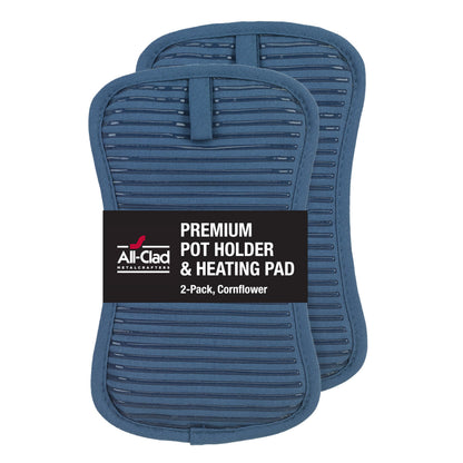 All-Clad Premium Pot Holder & Hot Pad: Heat Resistant to 500 Degrees - 100% Cotton, 10"x6.25" Hot Pad for Kitchen and Barbeque, (2-Pack), Almond