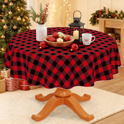 Smiry Picnic Table Cloth, Vinyl Tablecloths with Flannel Backing, 60"x84"