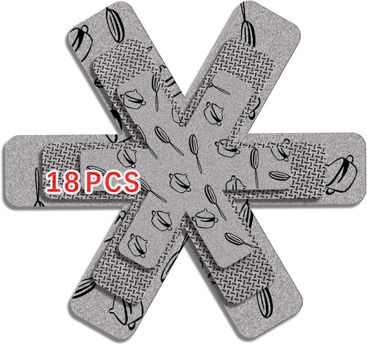 Pan Protectors for Stacking,Set of 18 and 3 Different Size,pan separators Protectors,Cookware Protector Set,Pot Protectors Stacking，Pot Pads Anti-Slip to Avoid Scratching or Marring When Stacking