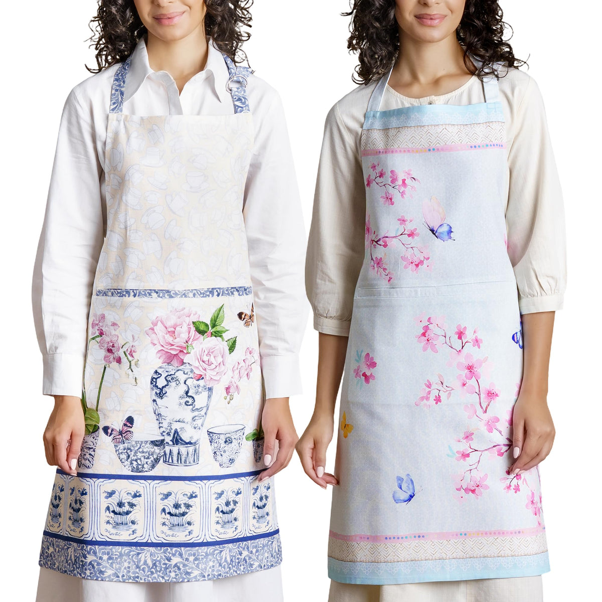 Maison d' Hermine Aprons for women with Pocket 100% Cotton (27.50"x31.50")
