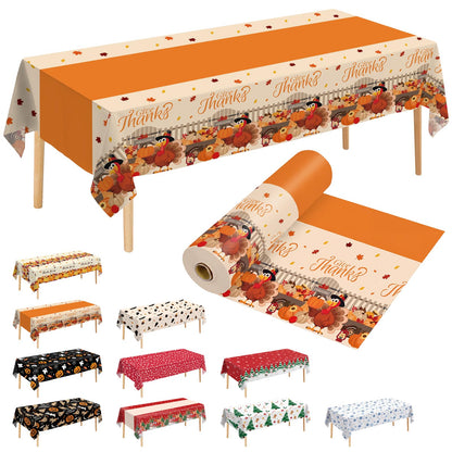 54 Inch X 300 Feet Plastic Table Cover Roll Premium Disposable Plastic Tablecloth for All Type/Shape Tables | Picnic, Party, Banquet, Birthdays, Weddings (Blue, 54 Inch X 300 Feet)