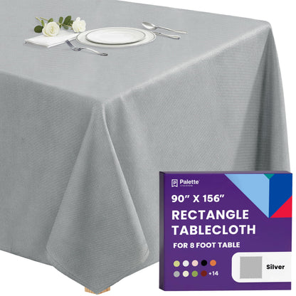 Gee Di Moda Rectangle Tablecloth - 70 x 120 Inch Navy Blue Table Cloth for 6 or 8 Foot Rectangle Tables - Heavy Duty Washable Fabric - for Holiday Party, Dinner, Weddings, Baby Shower & Events