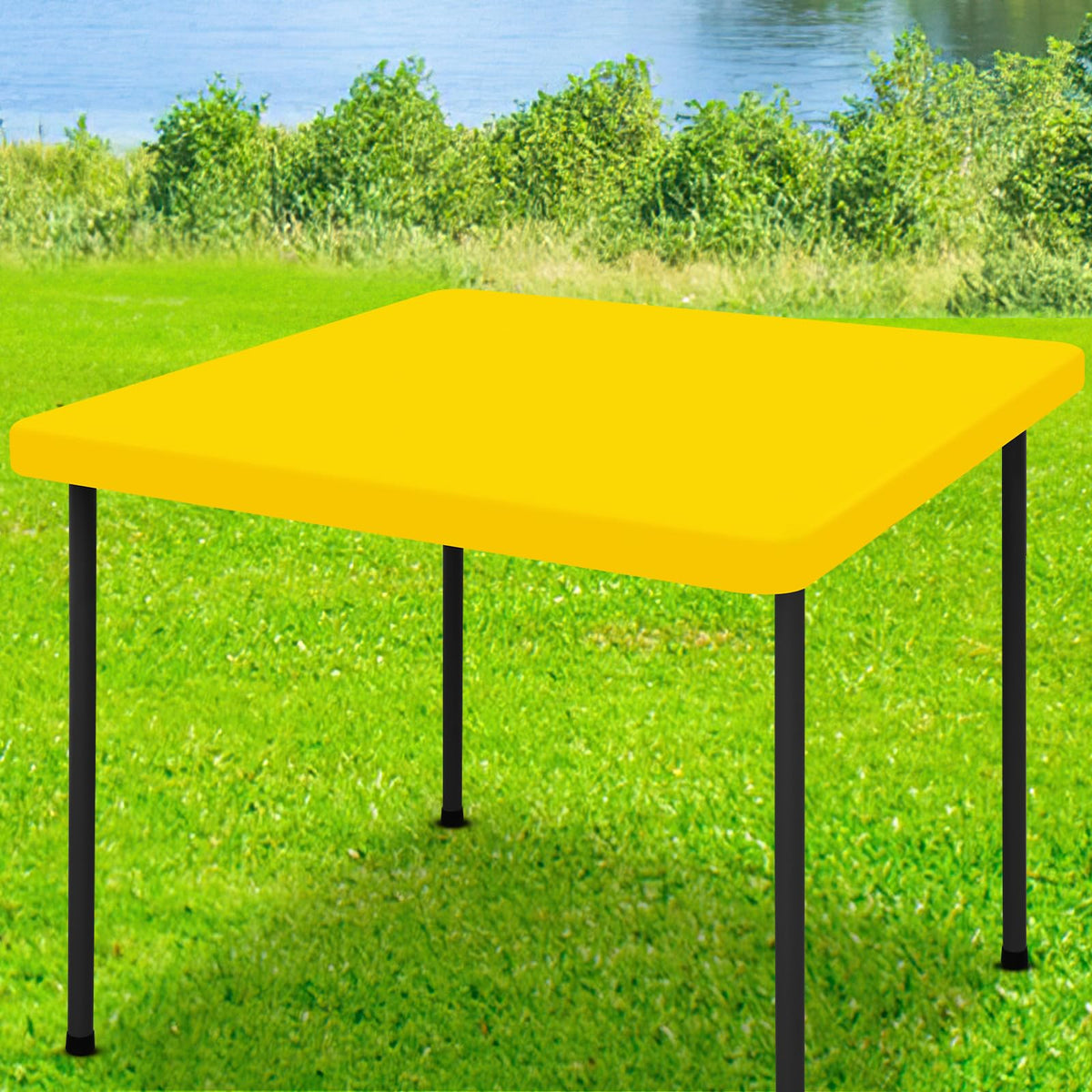 Moosfor Rectangle Spandex Fitted Table Cloth, 6FT Elastic Tablecloth