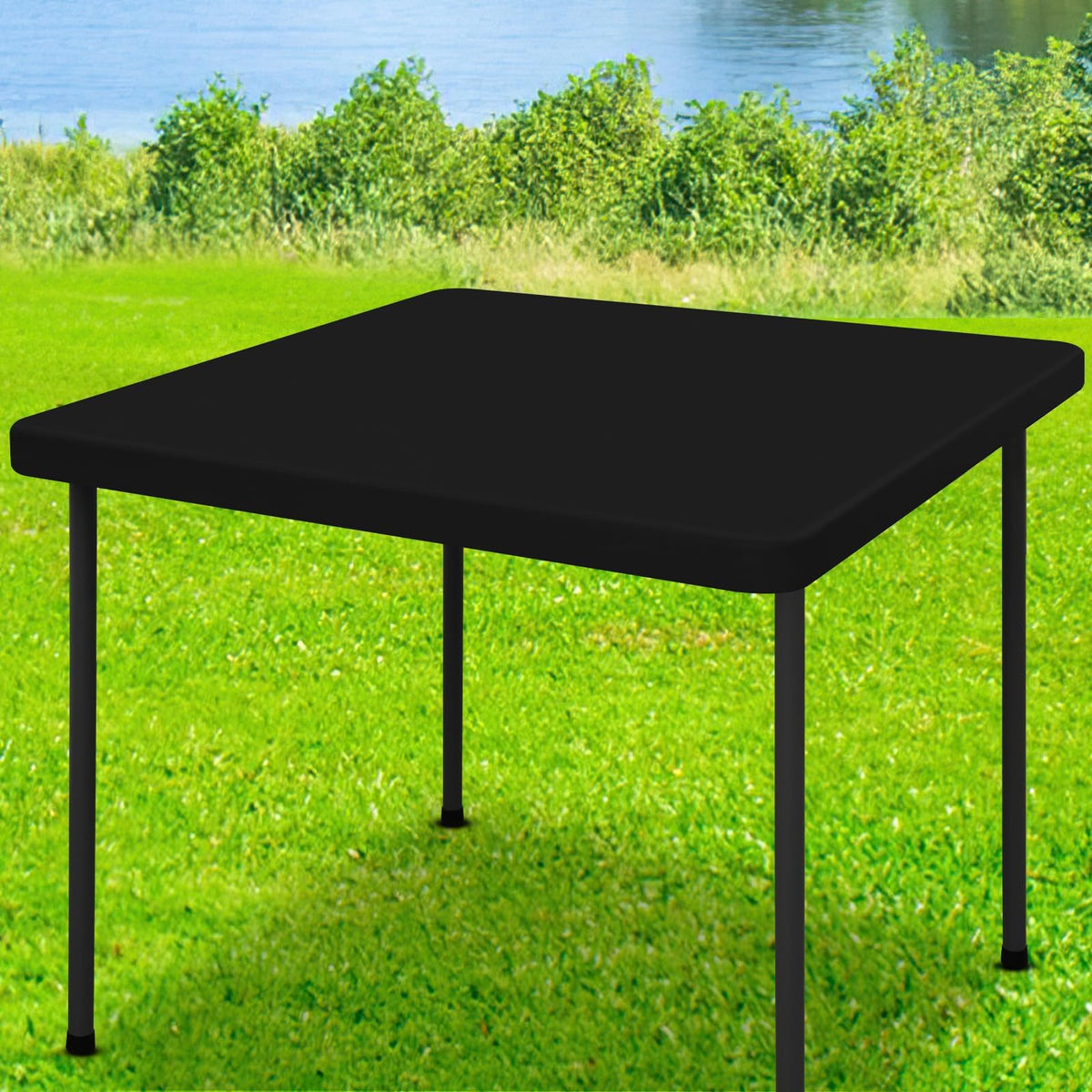 Moosfor Rectangle Spandex Fitted Table Cloth, 6FT Elastic Tablecloth