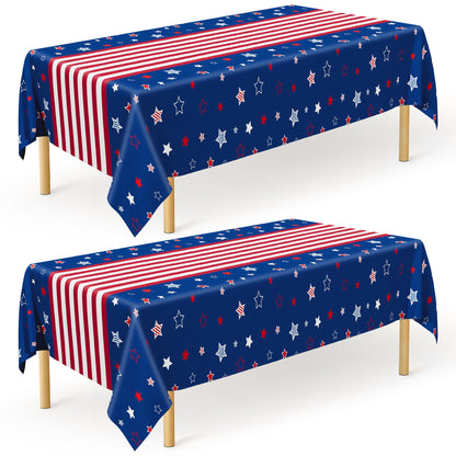 QZYL 4 Packs White Plastic Tablecloth, Large Sturdy Disposable Table Cloth